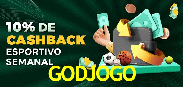 10% de bônus de cashback na GODJOGO
